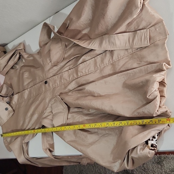 Belle Fare Coat Trench Size S Lepoard 50s 60s Dress Coat Flaw Victorian Bubble - Picture 15 of 16